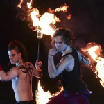 Pyroterra fire act and body poppers Robot Boys from mainland Europe that brought something different to Britain’s Got Talent 2014 