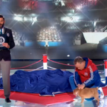 Mitch and Cally The Wonderdog breaks Guinness world record for fastest time to burst a 100 balloons on Britain’s Got Talent 2015  first semi finals