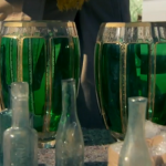 Green vase valued at £300 sold for £15 on The Apprentice 2016 Collectables task
