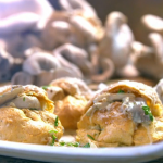 Paul Hollywood Pies and Puds: Savoury Choux Buns with Creamy Mushrooms (eco-mushrooms grown in coffee)