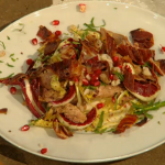 Pheasant salad with fresh chestnuts by Theo Randall on Christmas Kitchen with James Martin