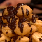 Gino D’acampo Profiteroles with chocolate on Let’s Do Christmas with Gino and Mel