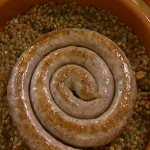 Rick Stein Cumberland sausage with red wine, rosemary and lentils on Saturday Kitchen 