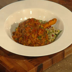 Lamb shank tagine with herb tabbouleh by James Martin On Saturday Kitchen Live
