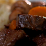 Rich beef and mushroom stew with Wholegrain Mustard Mash recipe Potatoes by Mary Berry 