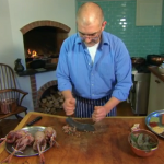 Gerard Baker makes a stuffed partridge recipe with sage and pork stuffing on James martin: Home Comforts