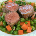 Rump of Lamb with peas by Tom Kitchin on Spring Kitchen with Tom Kerridge