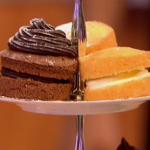 Gino D’Acampo  afternoon tea with chocolate sponge cakes and avocado icing  recipe on Let’s Do Lunch with Mel