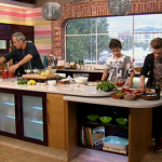 Phil Vickery with Bars and Melody mozzarella pizza, blueberry lemon posset with crème fraiche  recipes on This Morning