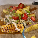 Lesley Walters Pineapple and chilled strawberries with smoked chicken platter recipe on This Morning