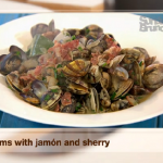 Valentine Warner Clams with Jamon and Sherry Recipe on Sunday Brunch