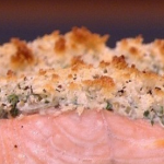 Dean Edwards Olive crusted salmon with roast peppers recipe on Lorraine