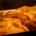 Jamie Oliver Snake in the hole with Yorkshire pudding batter recipe on Jamie’s Money Saving Meals