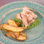 Sally Bee healthy fish and chips using organic potatoes recipe on Lorraine
