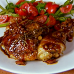 Gino chicken and pancetta in balsamic vinegar recipe on  Gino’s Italian Escape: A Taste of the Sun 