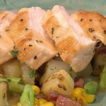 James Tanner Maple and thyme chicken with bacon hash recipe on Lorraine