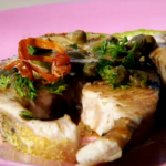 Emma Grazette Grilled Lemon Sole with Mace and nutmegs Recipe on The Spice Trip in Grenada