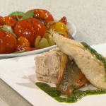 Gino D’Acampo pan-fried sea bass with cannellini mash and basil sauce recipe on This Morning