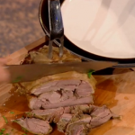 Ed Baines Slow Roast Lamb Shoulder casserole with Onions and Courgettes recipe on The Alan Titchmarsh