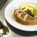 Michel Roux Jr supreme of chicken with a morel sauce recipe test the young chefs on Chef’s Protégé