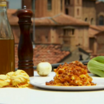 Gino D’Acampo tagliatelle alla Bolognese grandfather’s recipe using ragù sauce  on Gino’s Italian Escape: A Taste Of The Sun