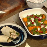 Sabrina Ghayour ras-el hanout chicken wraps recipe on Saturday Kitchen