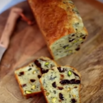 Rachel Khoo French cake with cheese, pistachio and prune recipe (Au Formage ET Pruneaux)  on The Little Paris Kitchen