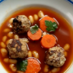 Rachel Khoo cassoulet soup recipe on Little Paris Kitchen