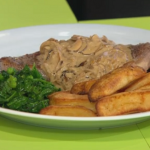 Simon Rimmer Steak Diane with  chestnut mushrooms recipe on Daily Brunch