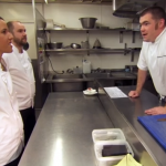 Nathan Outlaw turbot recipe on MasterChef The Professionals at The Capital Knightsbridge restaurant tested Luciana  and Brian