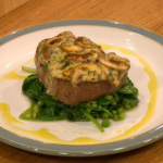 Gino D’Acampo no  carb fillet of beef with mushroom  rarebit recipe Let’s Do Christmas with Gino and Mel