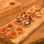 Gino D’Acampo Christmas party food three ways canapes recipe on Let’s Do Christmas