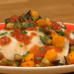 Gino D’Acampo open vegetable lasagne recipe for vegan on Let’s Do Christmas with Gino and Mel