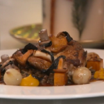 Michael Caines pan roasted pheasant with red wine sauce recipe on Christmas Kitchen