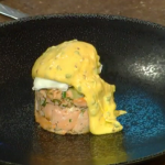 James Martin smoked salmon hash brown with poached eggs and hollandaise sauce recipe recipe Christmas Kitchen 