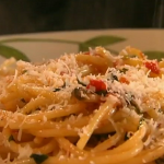 Rick Stein vegetarian spaghetti with vine tomatoes  and mint recipe on Saturday Kitchen