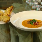 Brian Turner  tomato soup with roast squash and chestnuts recipe on Christmas Kitchen with James Martin