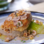 Tom Kerridge fried hake with mushrooms recipe on Food and Drink