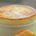 James Martin passion fruit soufflé and sesame-toffee bananas recipe on James Martin: Home Comforts