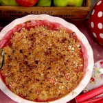 James Tanner Rhubarb and apple crumble recipe on Lorraine