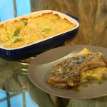 Theo Randall pork chops with potato and leek recipe on Saturday Kitchen