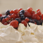 Mary Berry cassis pavlova with black and redcurrant recipe on Mary Berry’s Absolute Favourites