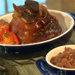 Rick Stein  pork knuckle and onions recipe on Saturday Kitchen