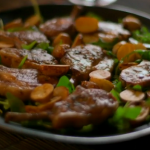 Nigella Lawson lamb cutlets with roasted onions recipe on Saturday Kitchen