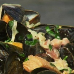James Tanner BBQ Mussels with West Country cider recipe on Lorraine