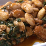 Gigantes stew with spinach and tomatoes recipe on Rick Stein: From Venice to Istanbul