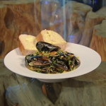 Valentine Warner mussels with bacon and pastis recipe on Saturday Kitchen