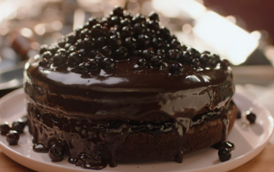 Nigella Lawson chocolate liquorice layer cake recipe on Simply Nigella