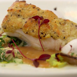 Mark’s herb crusted cod and dark chocolate marquise dessert impressed on MasterChef: The Professionals