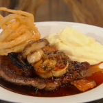 James Martin rib-eye steak with Mushrooms and  Madeira wine sauce recipe on Saturday Kitchen